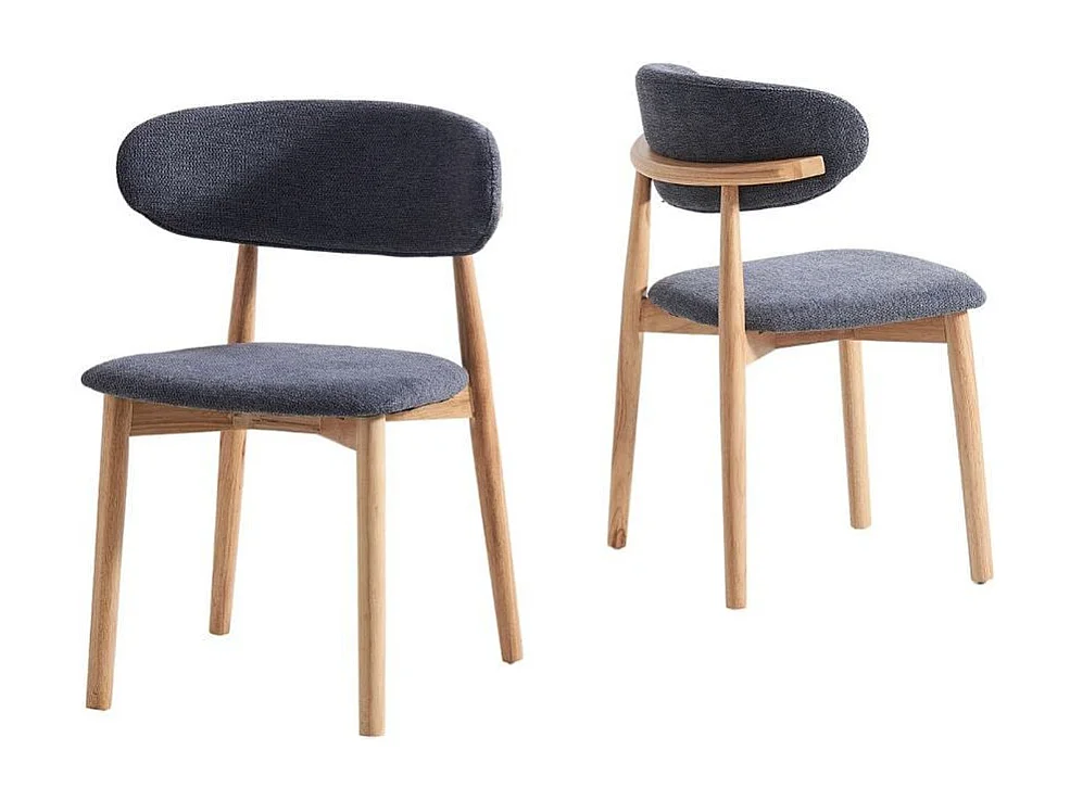 Pack de 2 sillas Vera respaldo curvo gris 79x48x45 cm Adec