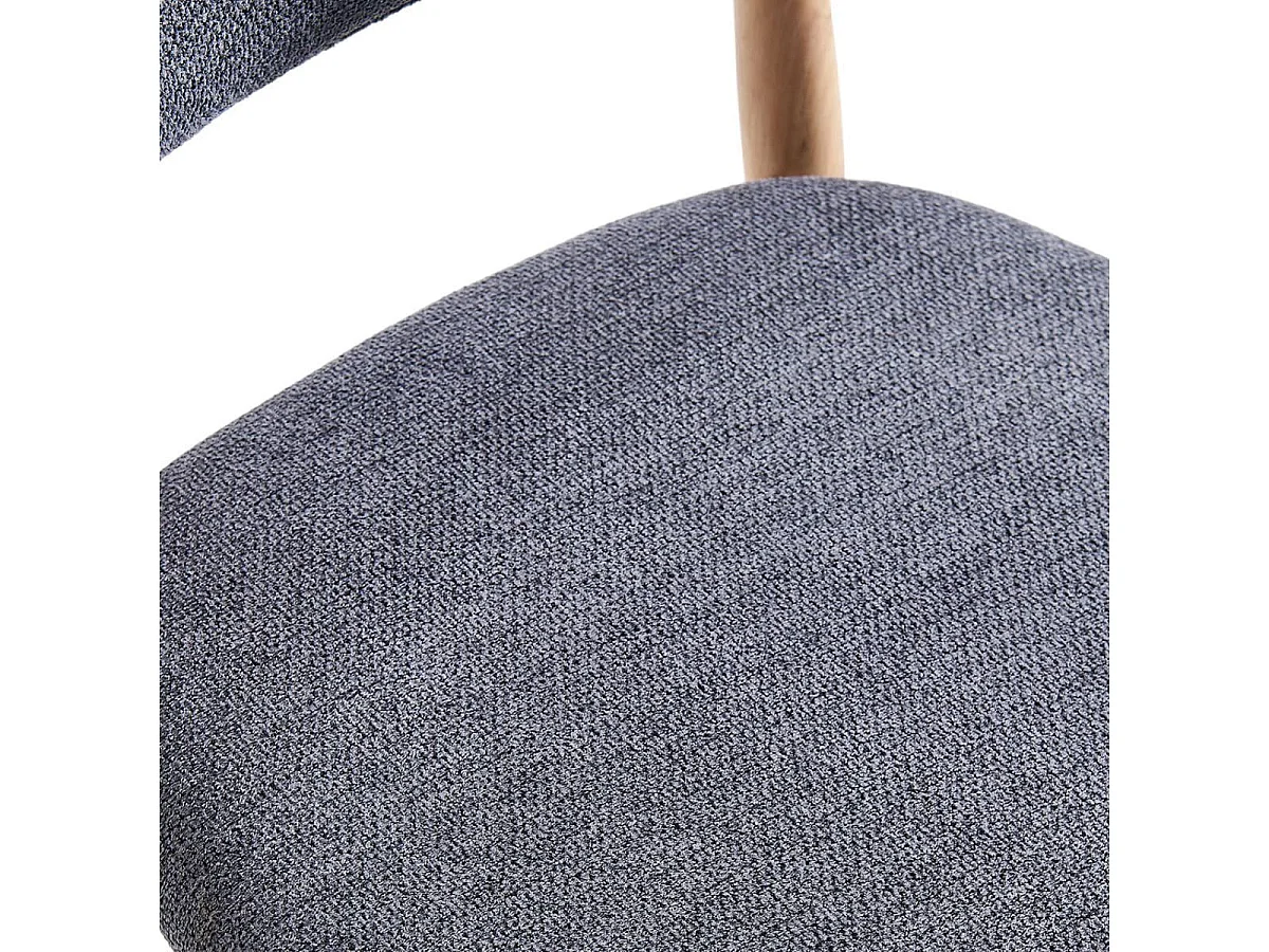 Pack de 2 sillas Vera respaldo curvo gris 79x48x45 cm Adec