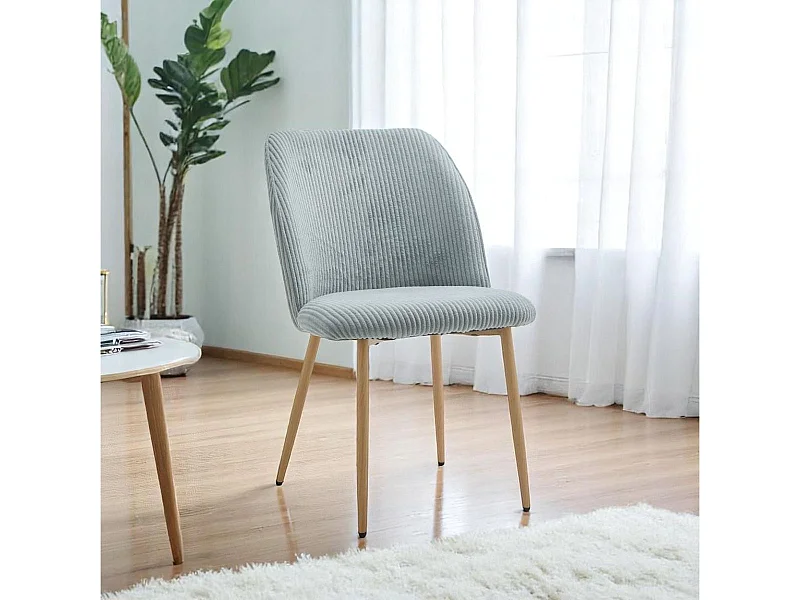 Silla de comedor Milán asiento acolchado azul claro 84x50x62 cm