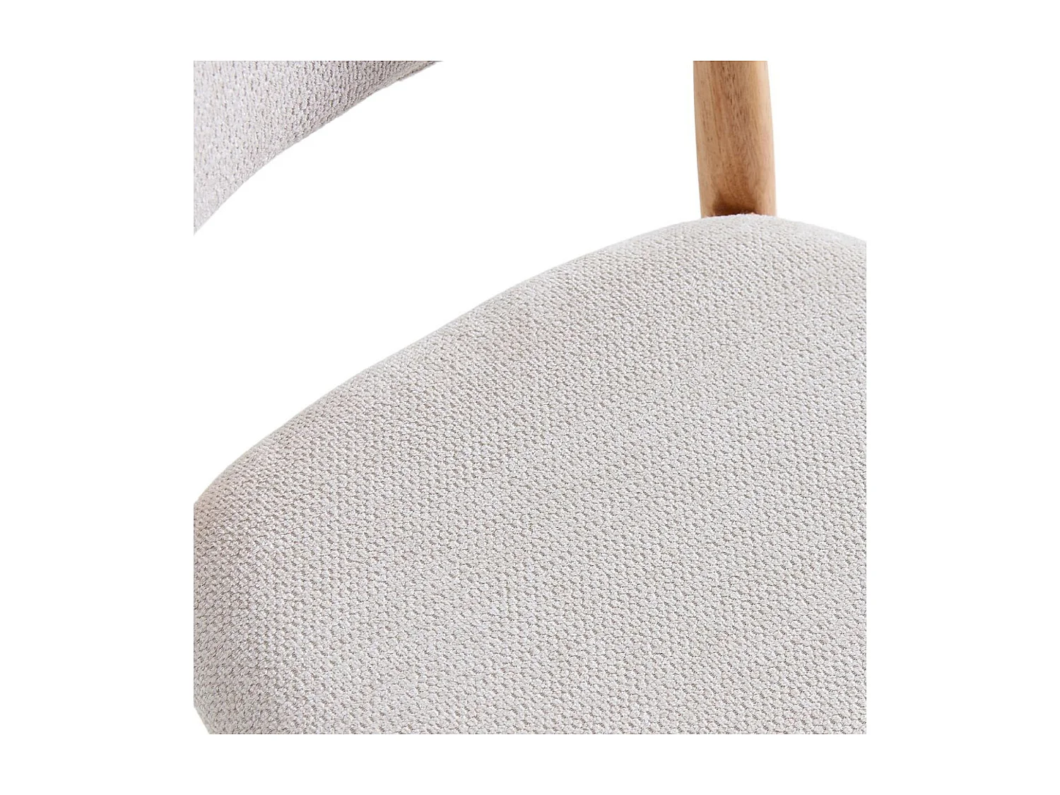 Pack de 2 sillas Vera respaldo curvo beige 79x48x45 cm Adec