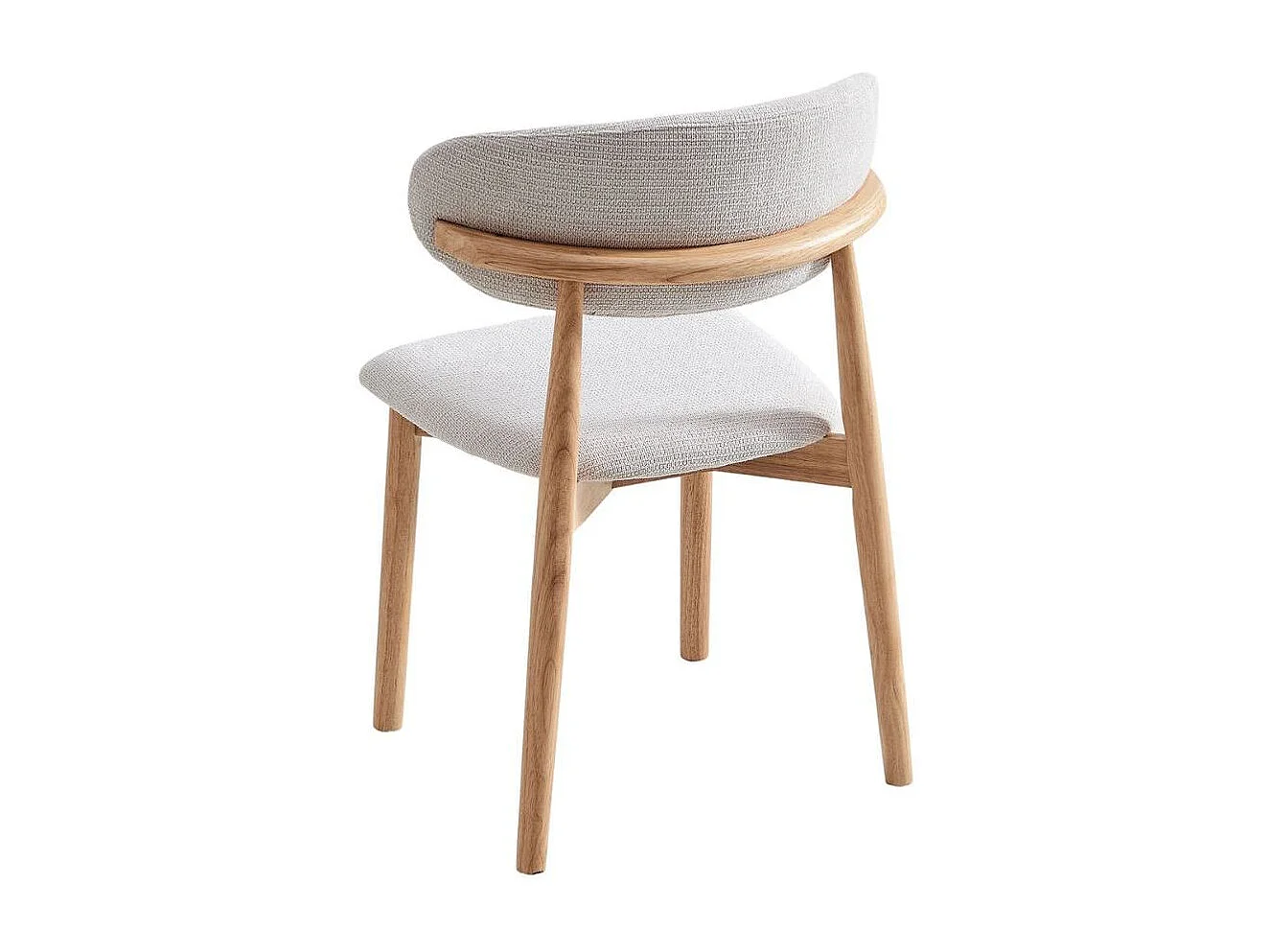 Pack de 2 sillas Vera respaldo curvo beige 79x48x45 cm Adec