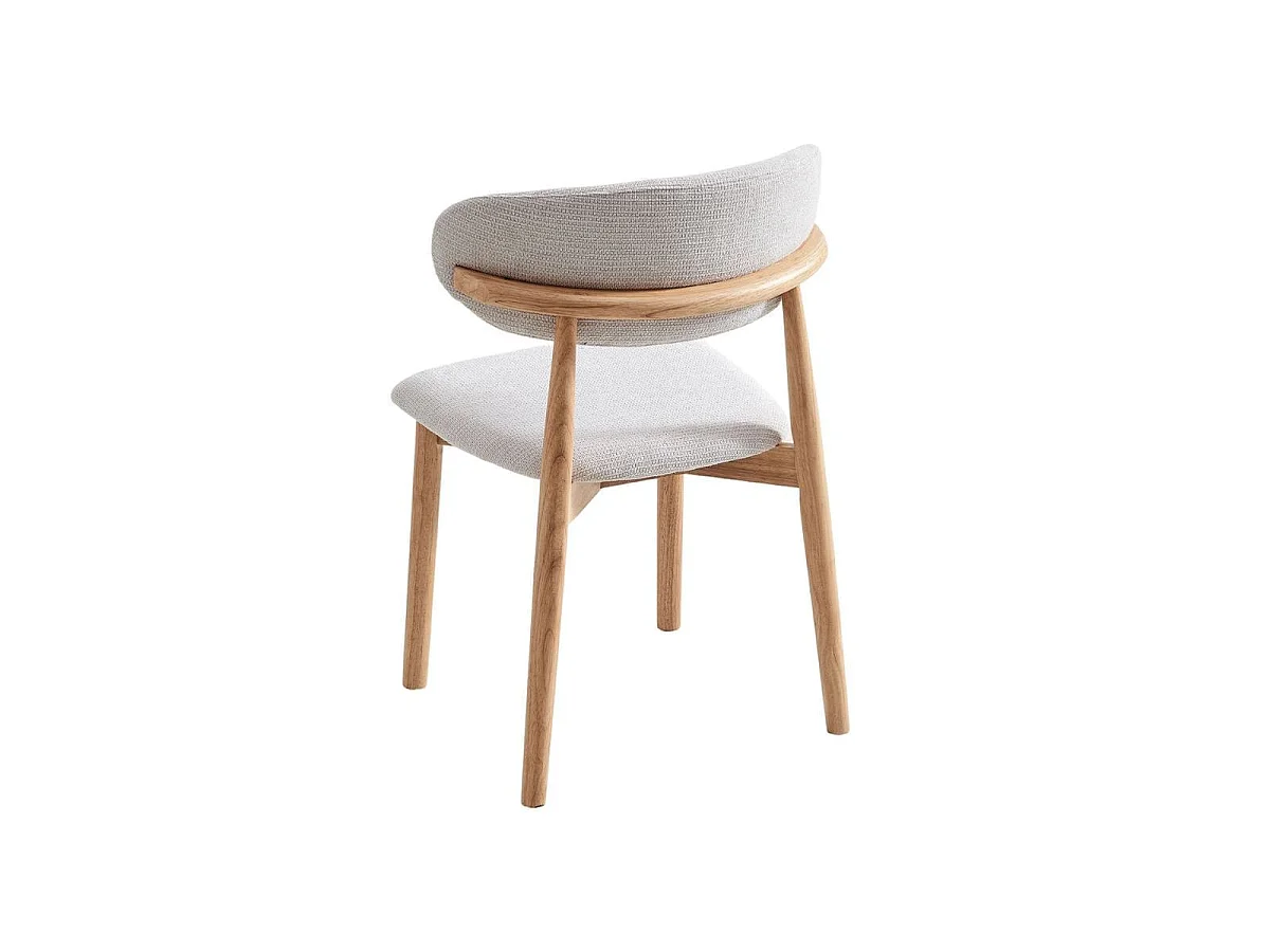 Pack de 2 sillas Vera respaldo curvo beige 79x48x45 cm Adec