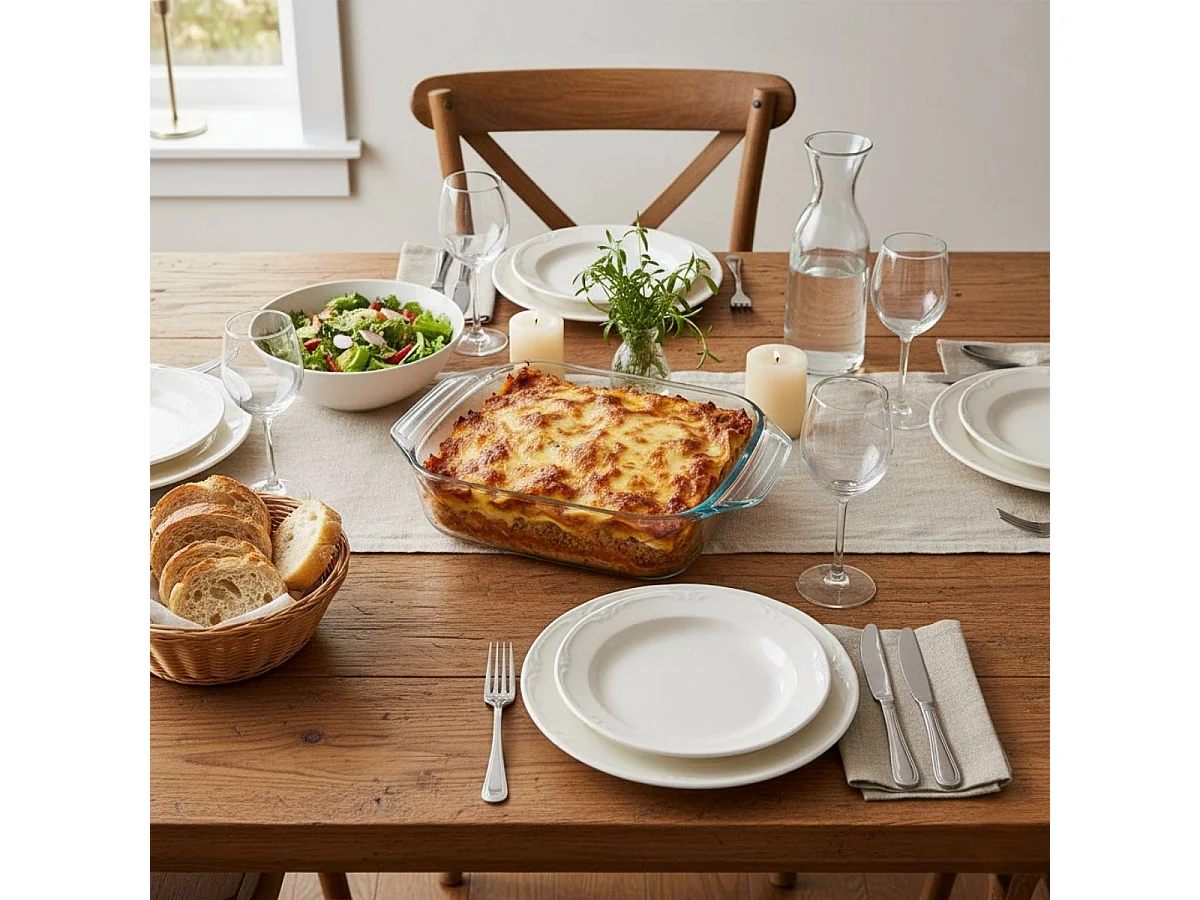 Fuente Let's Share Pyrex vidrio borosilicato 8x29,2x22,7 cm