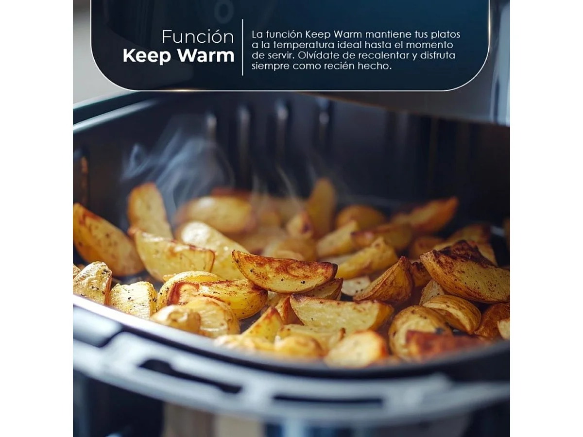 Freidora de aire Hyundai HAF5500D 1600W 5,5L 10 programas negro