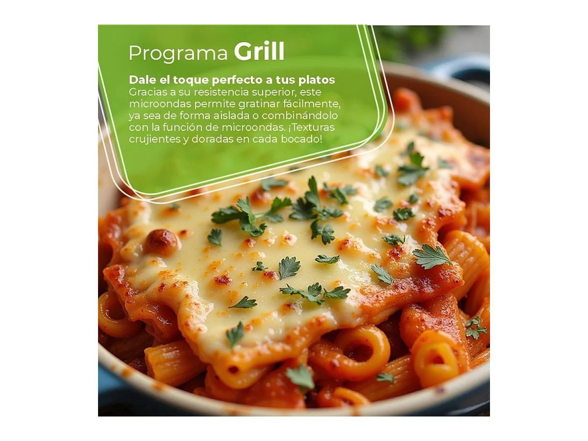 Microondas Aspes AMW2700DGX 1000W 20L con grill 8 programas inox