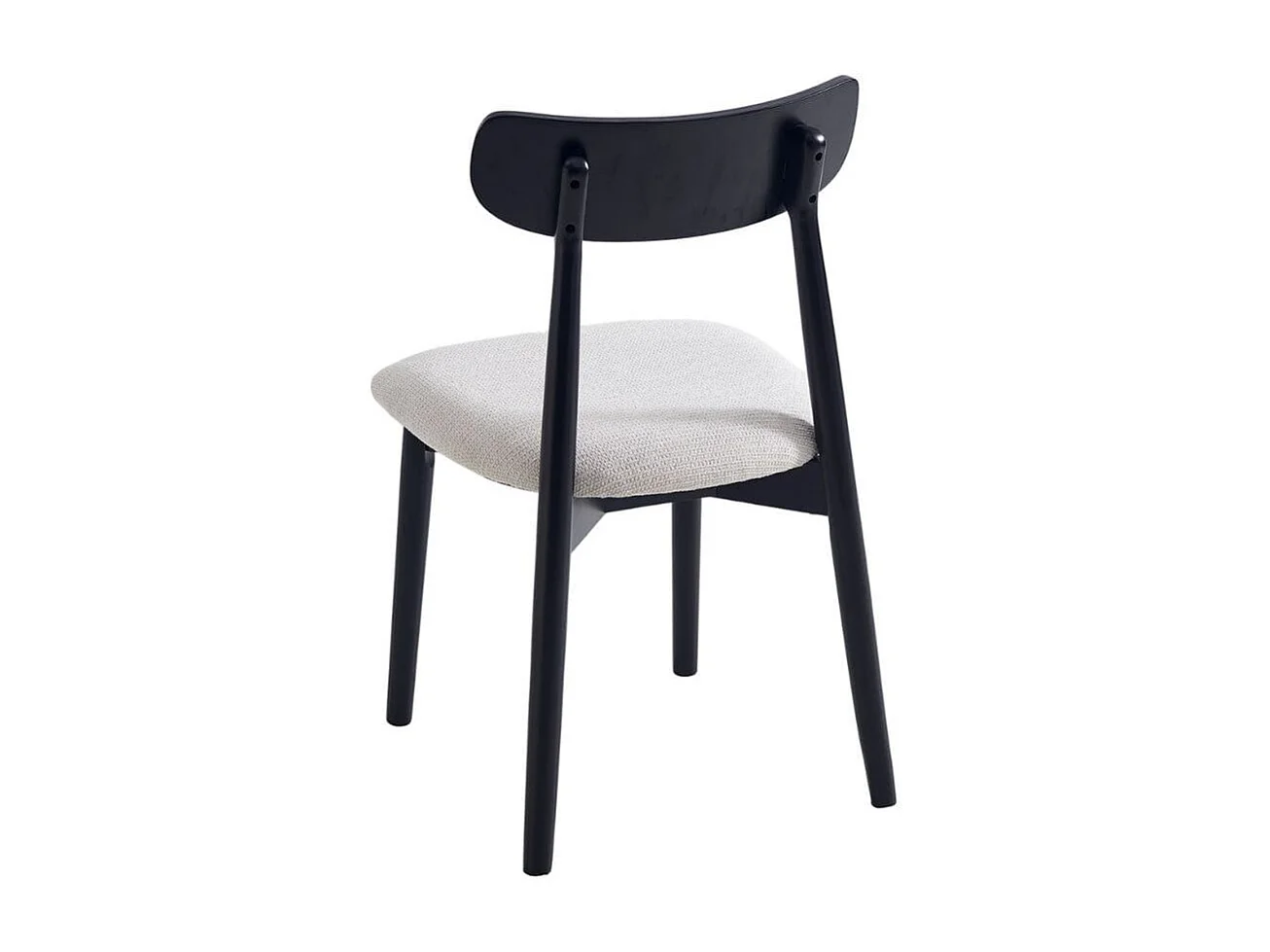 Pack de 2 sillas Shia asiento acolchado beige/negro 83x49x42 cm Adec
