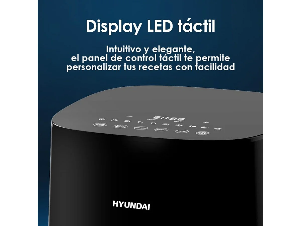 Freidora de aire Hyundai HAF7000D 1800W 7L 10 programas negro