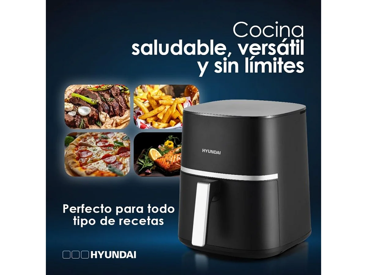 Freidora de aire Hyundai HAF7000D 1800W 7L 10 programas negro