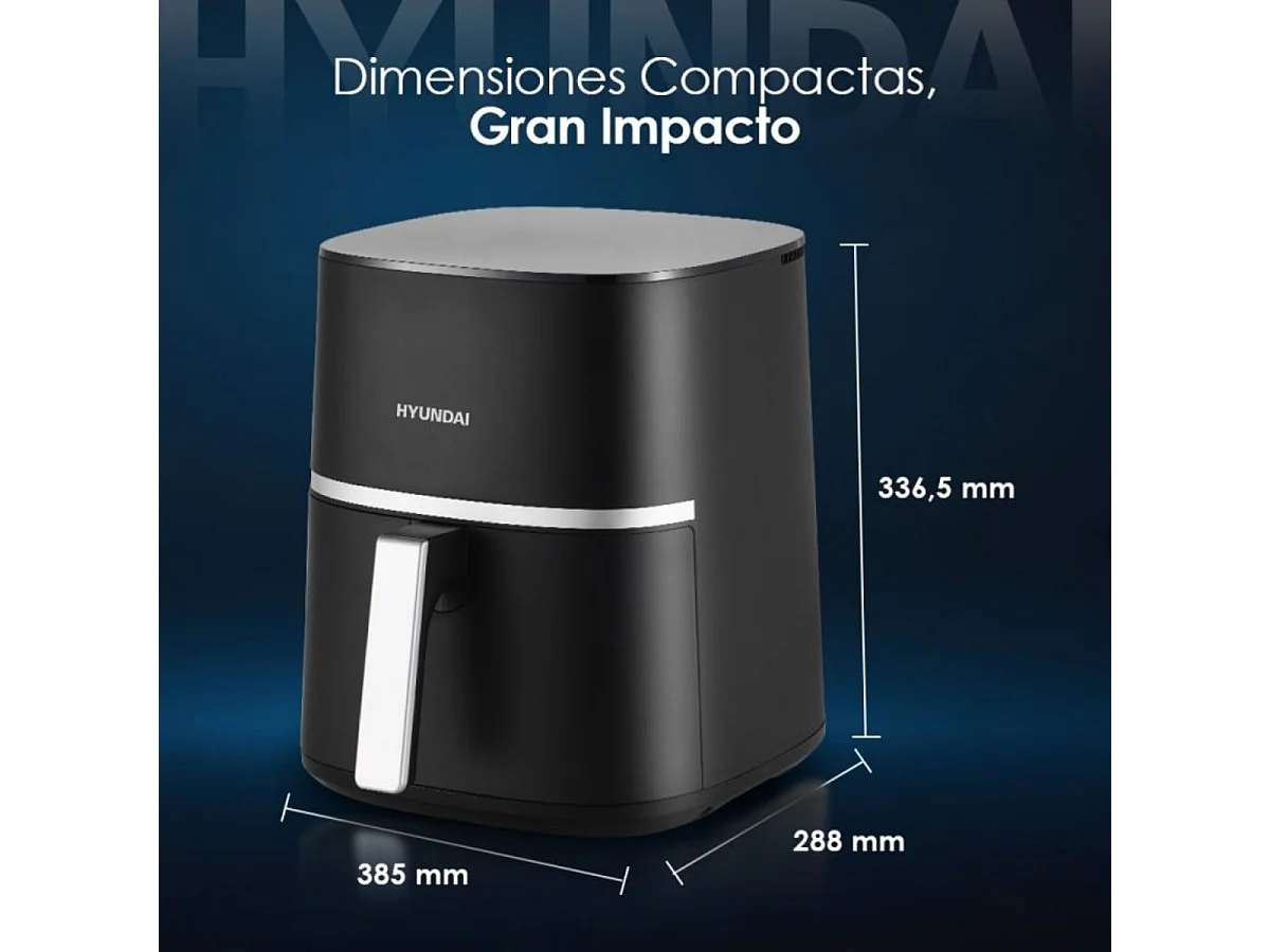 Freidora de aire Hyundai HAF7000D 1800W 7L 10 programas negro