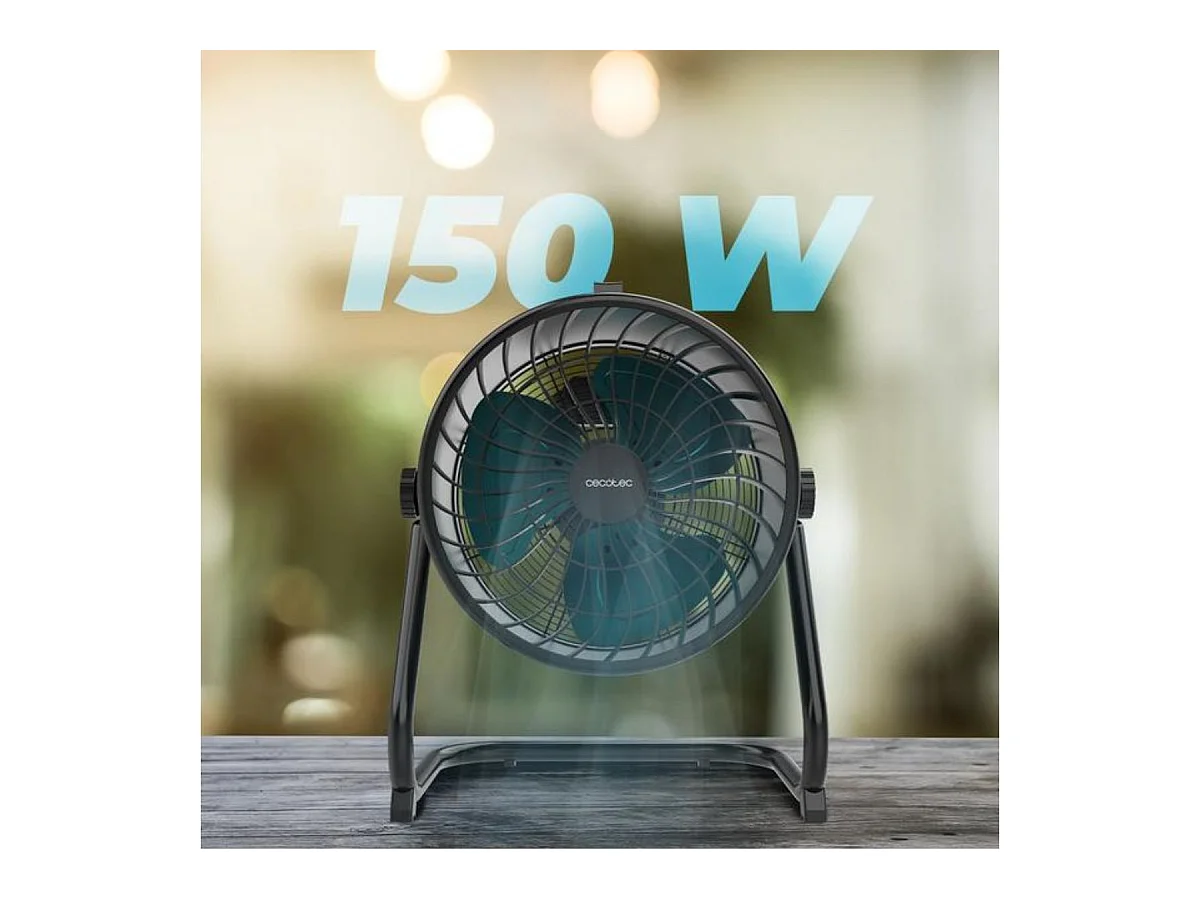 Ventilador de suelo industrial Cecotec ProIndustry FlowCannon 150W 3 velocidades 3 aspas negro