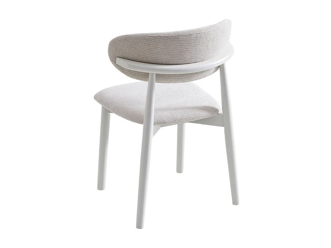 Pack de 2 sillas Vera respaldo curvo beige/blanco 79x48x45 cm Adec