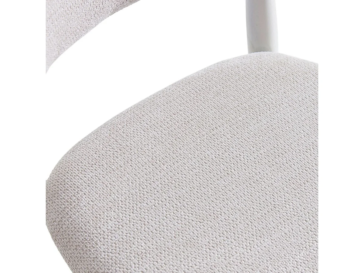 Pack de 2 sillas Vera respaldo curvo beige/blanco 79x48x45 cm Adec