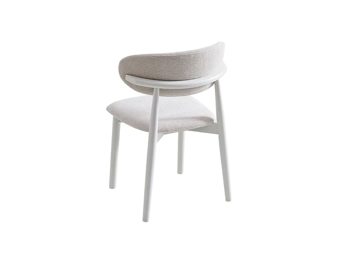 Pack de 2 sillas Vera respaldo curvo beige/blanco 79x48x45 cm Adec