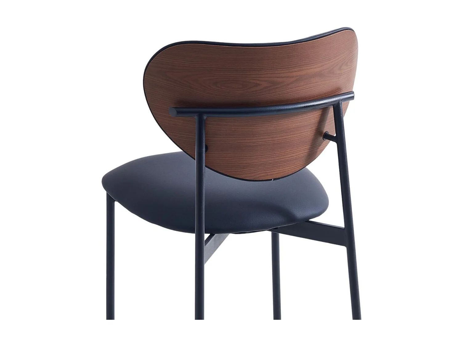 Pack de 2 sillas Eva respaldo curvado negro 85x52x47 cm Adec