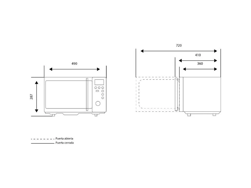 Microondas Aspes AMWC23900DGN 1000W 25L con grill 13 programas inox