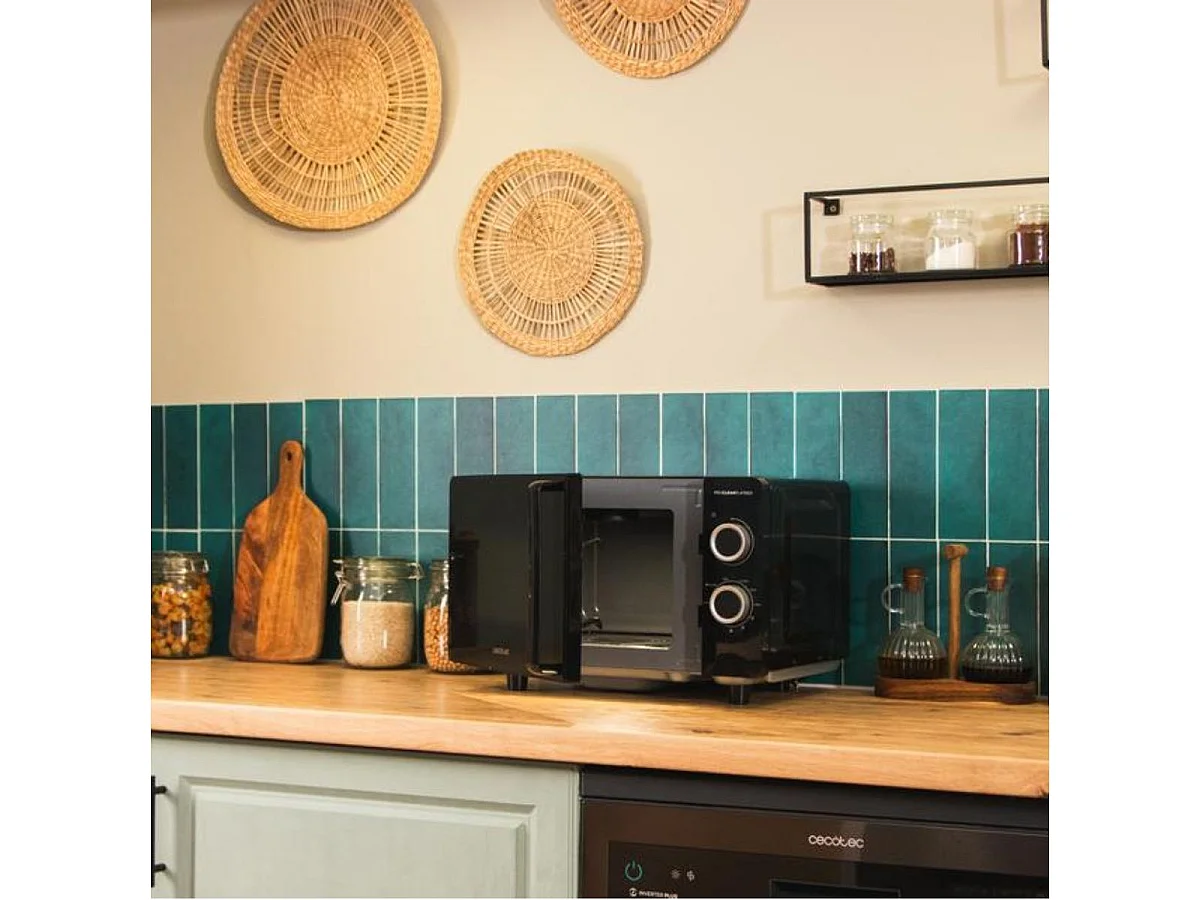 Microondas sin plato Cecotec Proclean 3130 Flatbed 700W 20L + Grill negro