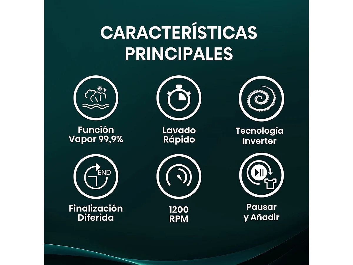 Lavadora carga frontal Hisense WF1G7021BW 7kg 1200 rpm B blanco 59,5 cm