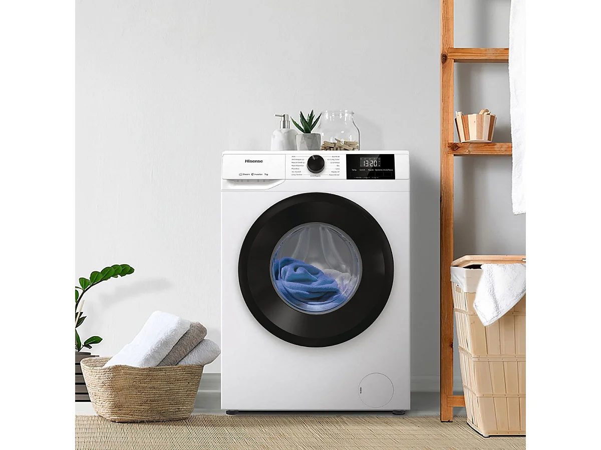 Lavadora carga frontal Hisense WF1G7021BW 7kg 1200 rpm B blanco 59,5 cm
