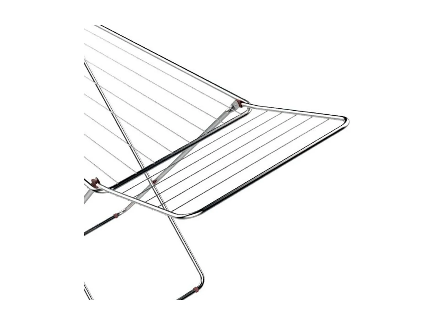 Tendedero plegable con alas abatibles gris 104,5 x181x54,5 cm