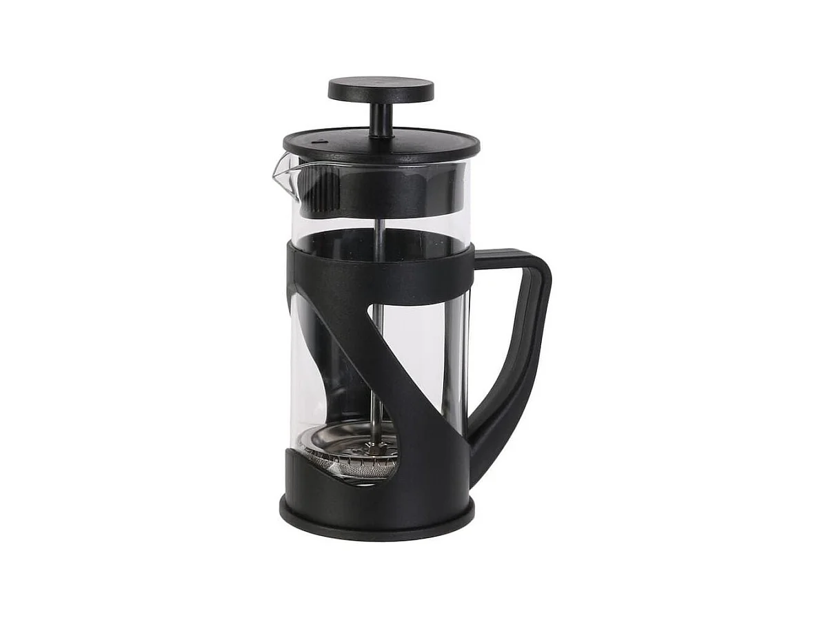 Cafetière à Piston 35cl en verre et Plastique noir pour 3 Tasses