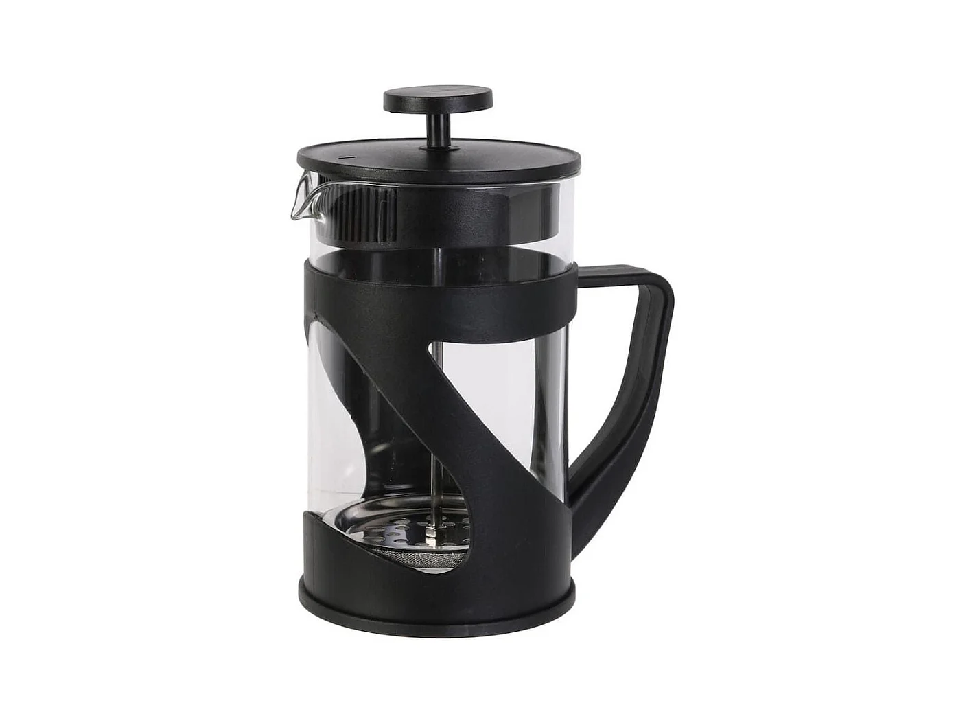 Cafetière à Piston 80cl en verre et Plastique noir pour 7 Tasses