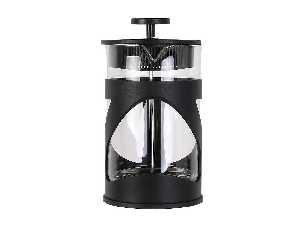 Cafetière à Piston 80cl en verre et Plastique noir pour 7 Tasses