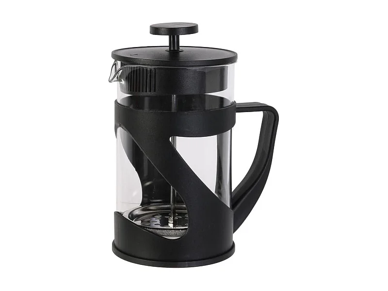 Cafetière à Piston 80cl en verre et Plastique noir pour 7 Tasses
