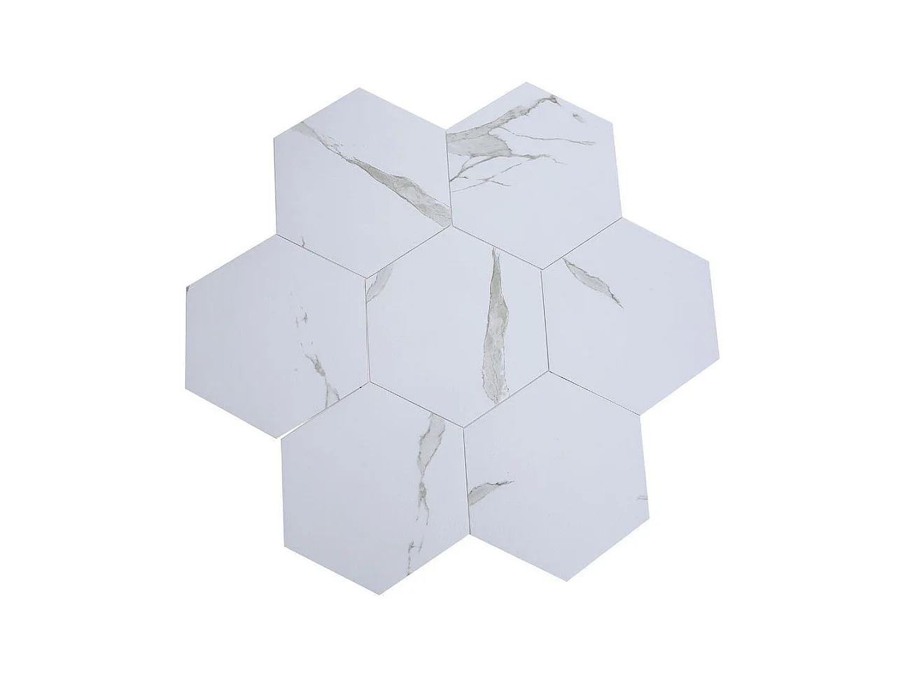 Paneles hexagonales adhesivos mármol 40 Unidades 23,5x20,5 cm