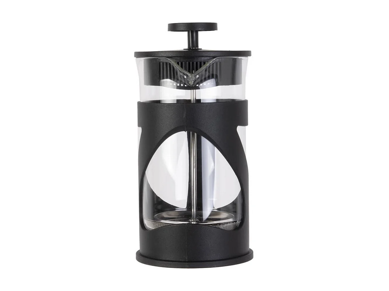 Cafetière à Piston 60cl en verre et Plastique noir pour 5 Tasses