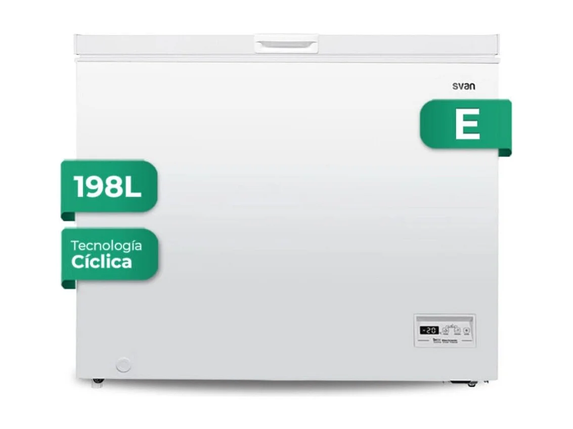 Congelador horizontal Svan SCH2002EDC 198L cíclico E blanco 91 cm