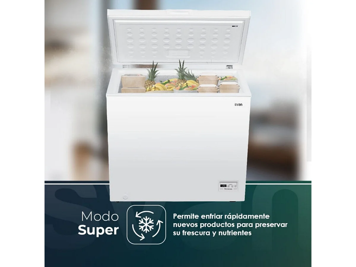 Congelador horizontal Svan SCH2002EDC 198L cíclico E blanco 91 cm