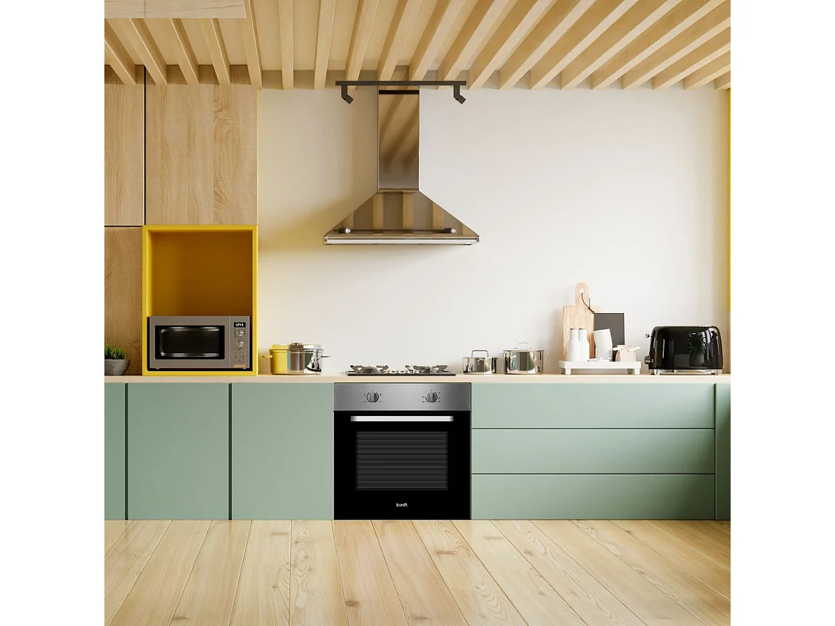 Horno eléctrico Kunft KBIO8912 2100W 70L 4 programas A inox 59,5 cm