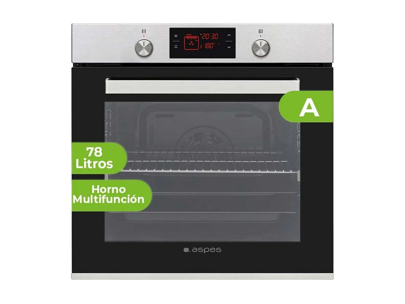 Horno Aspes AHM10800DCX 3100W 78L 10 programas A inox 60 cm