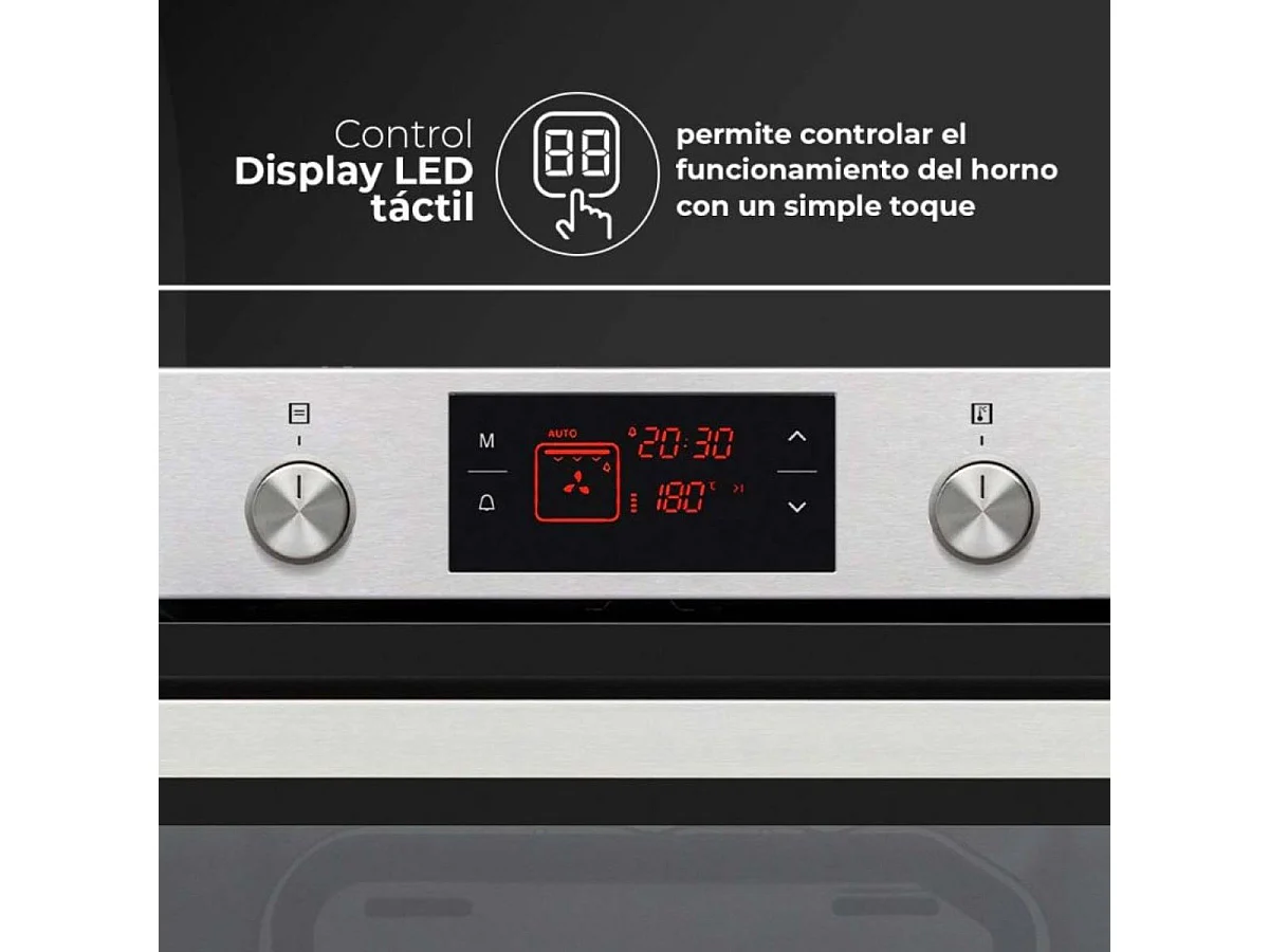 Horno Aspes AHM10800DCX 3100W 78L 10 programas A inox 60 cm