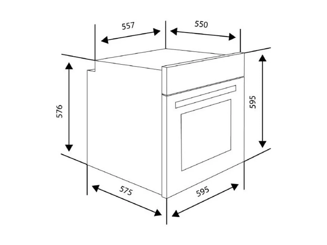 Horno Aspes AHM10800DCX 3100W 78L 10 programas A inox 60 cm