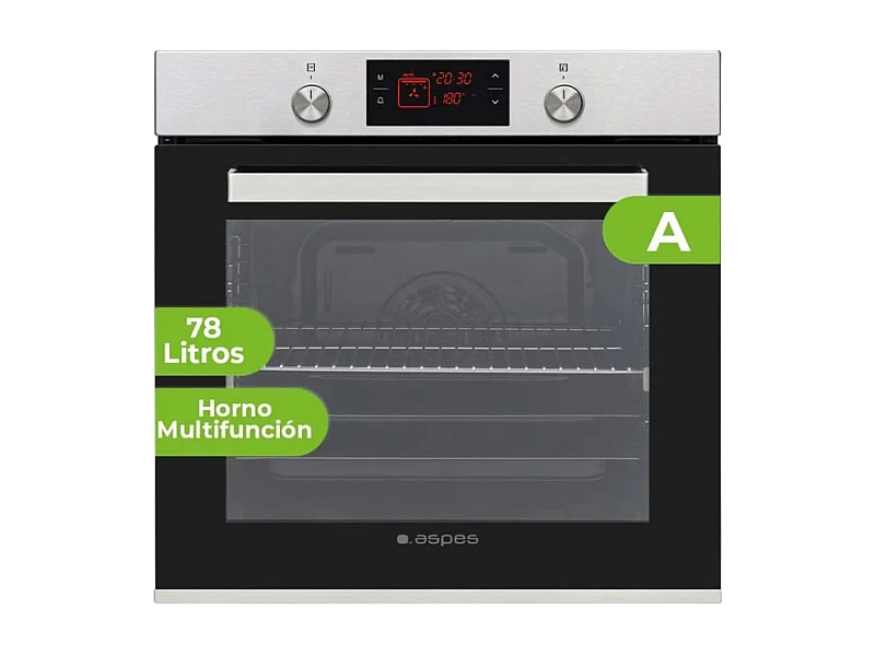 Horno Aspes AHM10800DCX 3100W 78L 10 programas A inox 60 cm