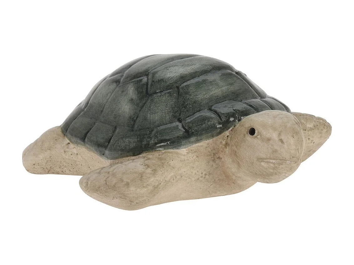 Figura decorativa diseño tortuga verde 4x10x12 cm