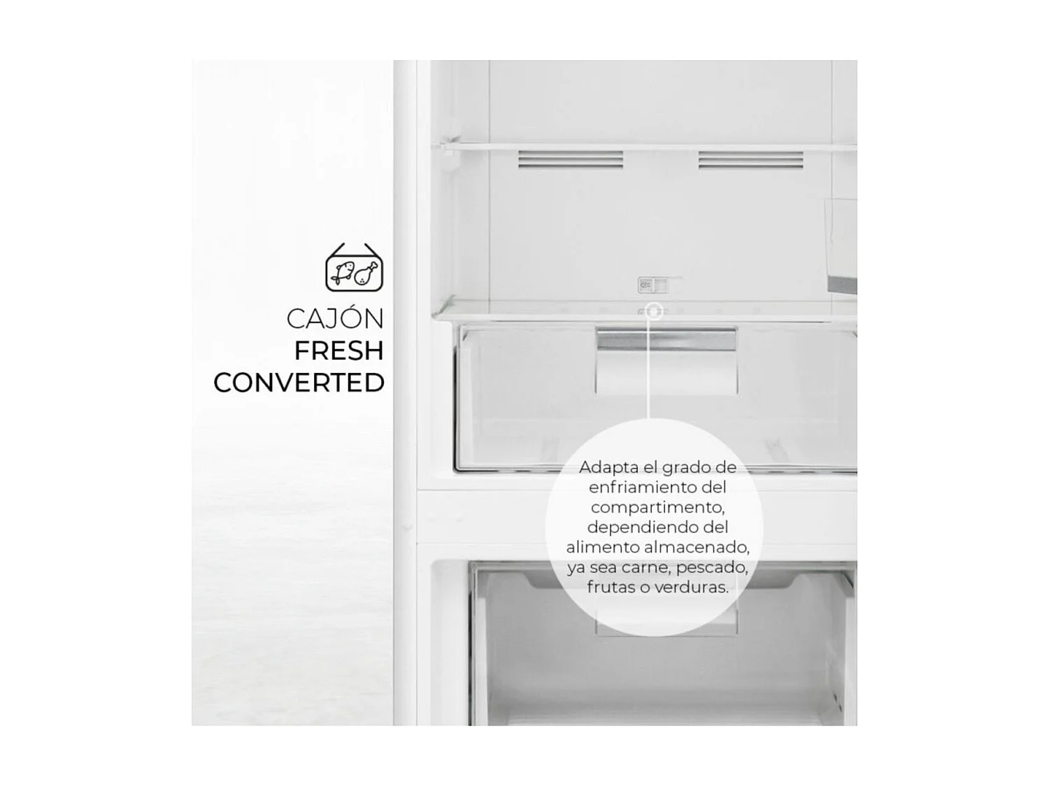 Frigorífico combi Aspes AC185600CNFI No Frost 295L C blanco 186 cm