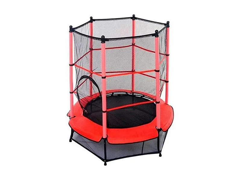 Cama elástica Bayi red de seguridad rojo Ø140 cm