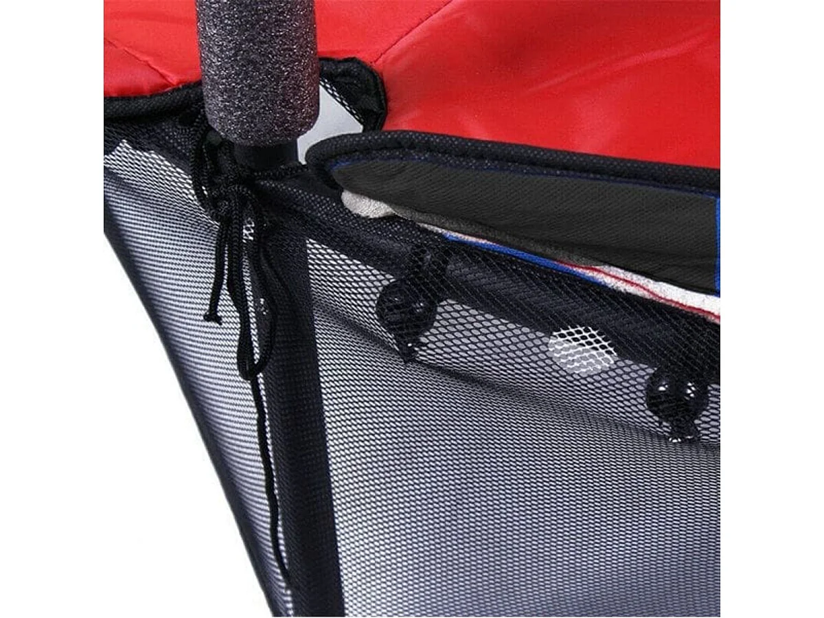 Cama elástica Bayi red de seguridad rojo Ø140 cm