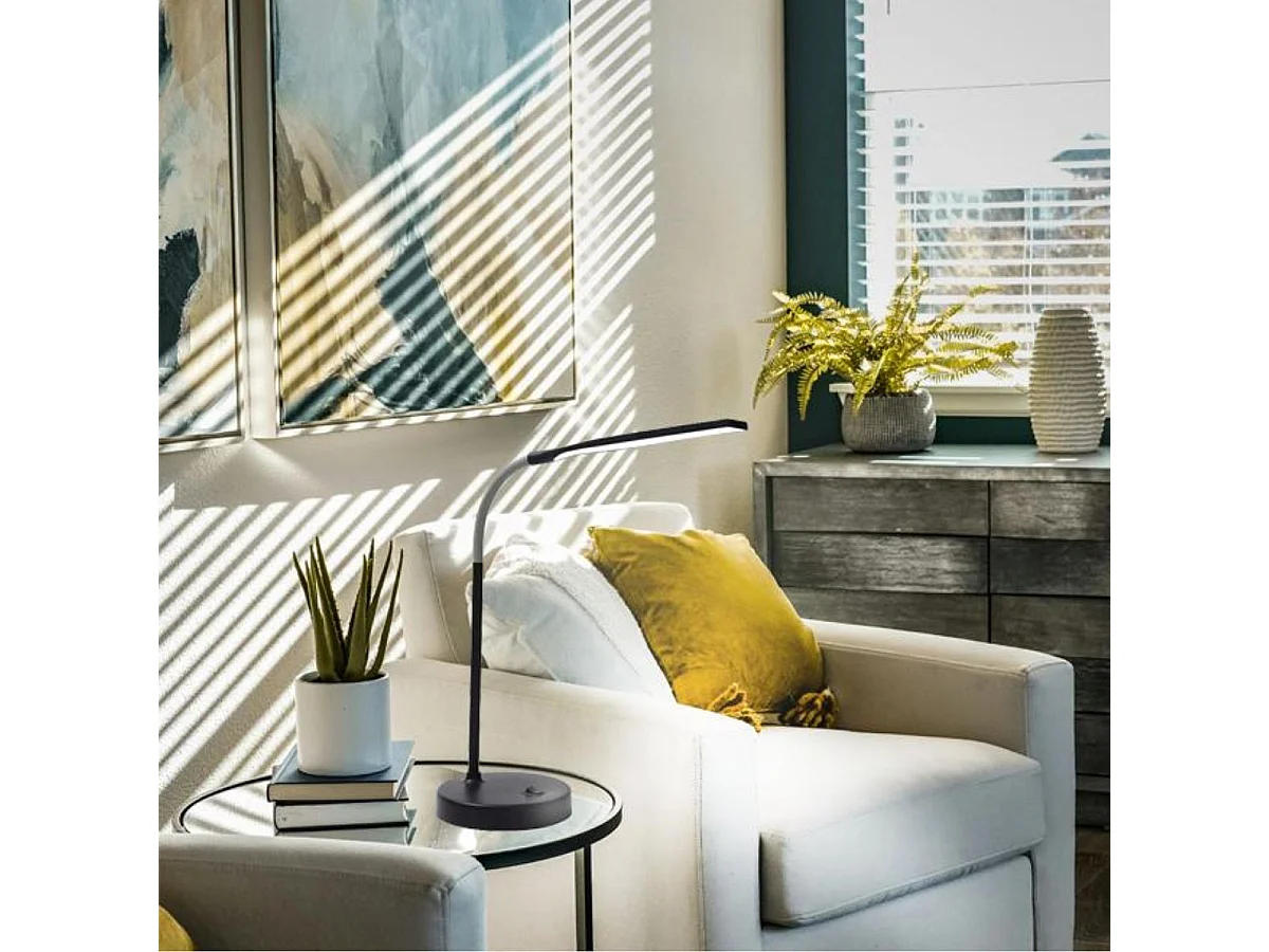 Flexo Boston 5W inalámbrico luz neutra negro