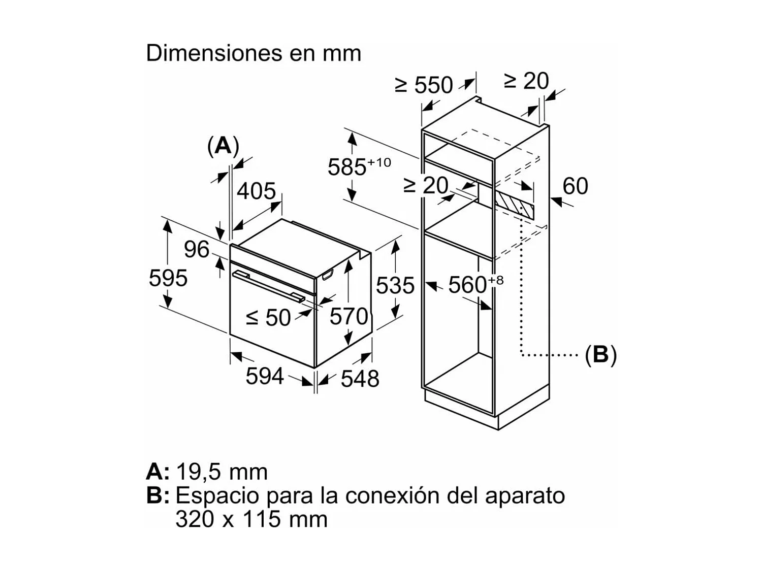 Horno multifunción Balay 3HB4131X3 3400W 71L 7 programas A inox 60 cm