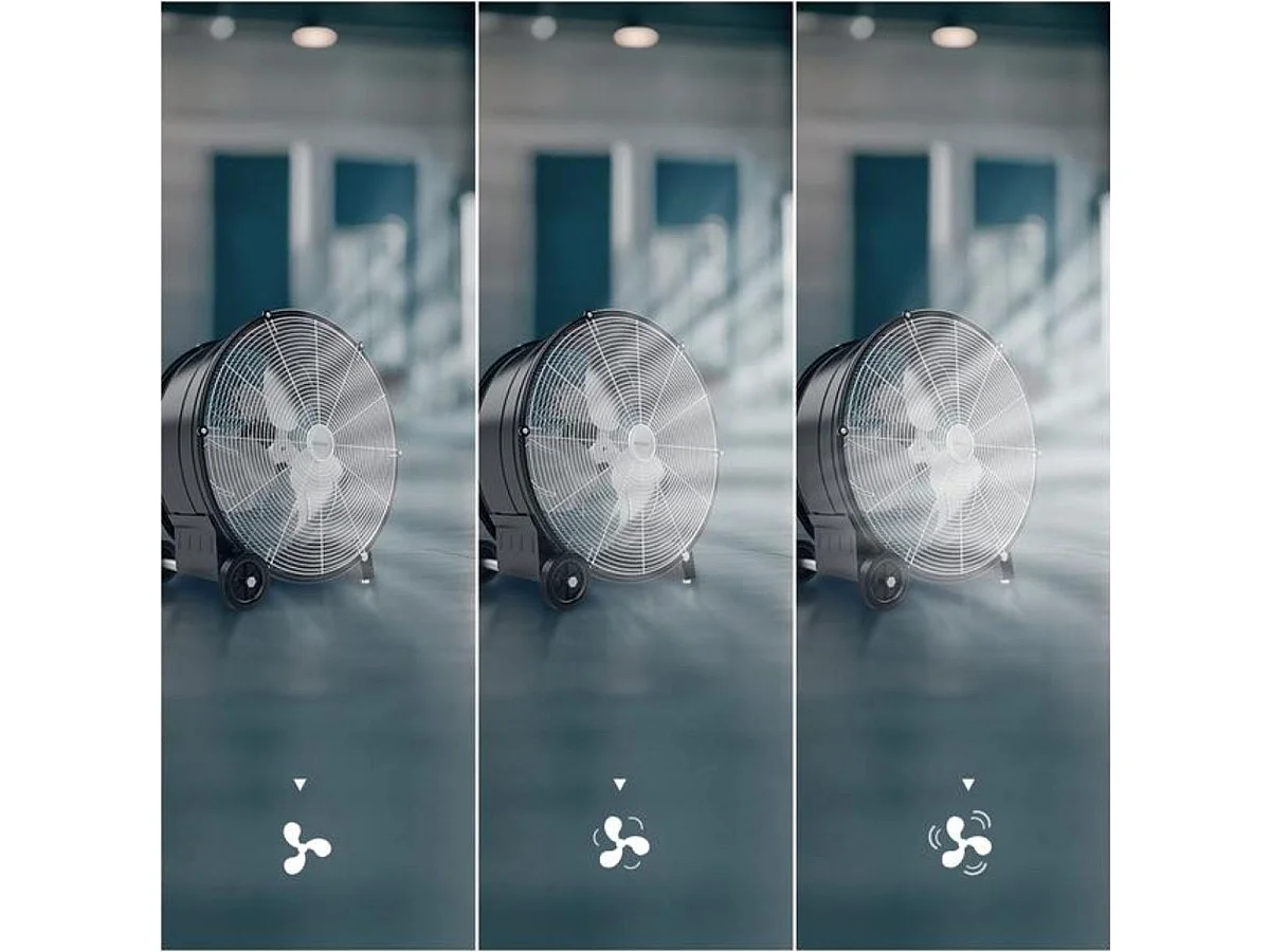 Ventilador de suelo industrial Cecotec ProIndustry 2000 120W 3 velocidades 3 aspas negro Ø50 cm