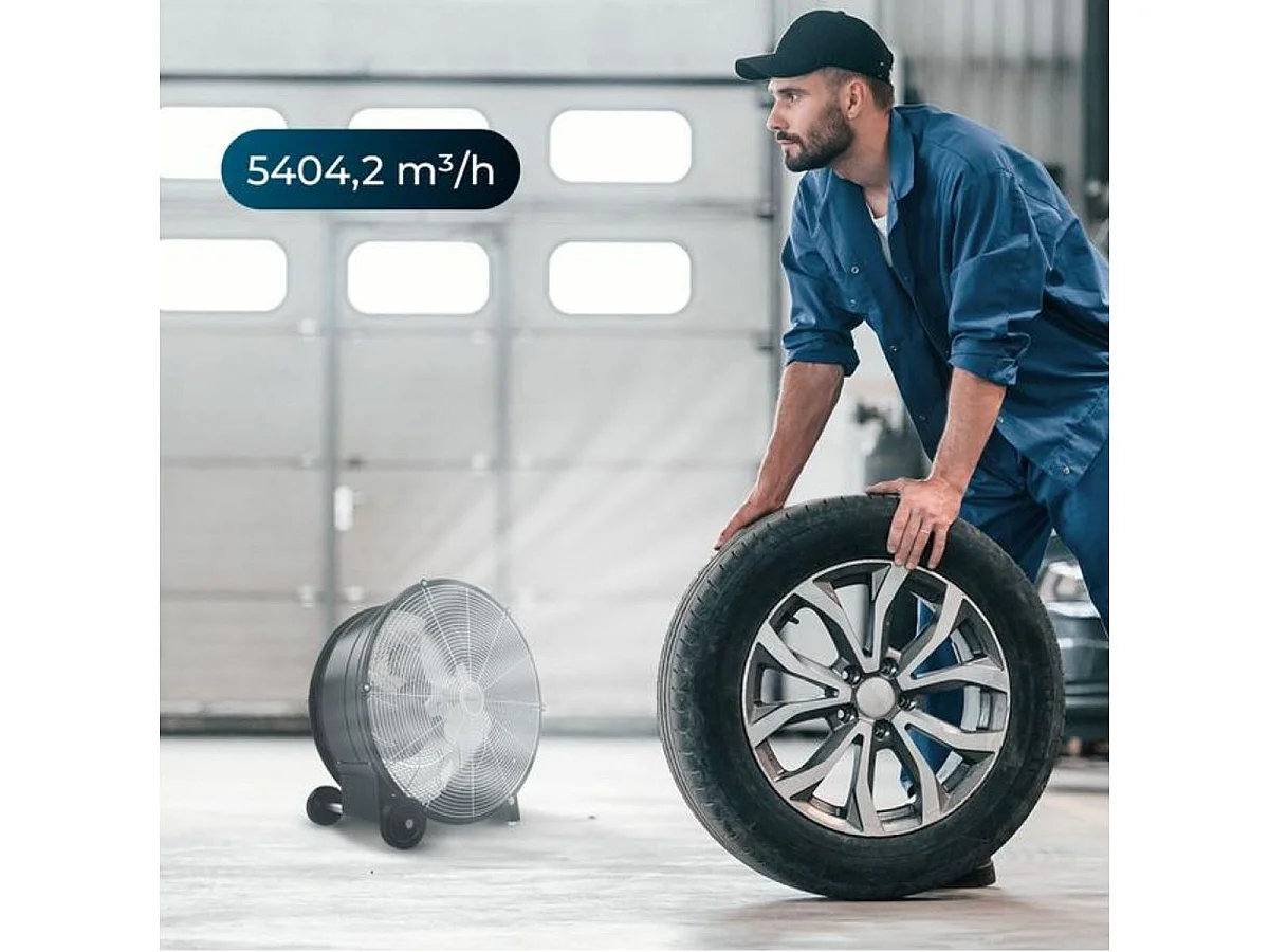 Ventilador de suelo industrial Cecotec ProIndustry 2000 120W 3 velocidades 3 aspas negro Ø50 cm