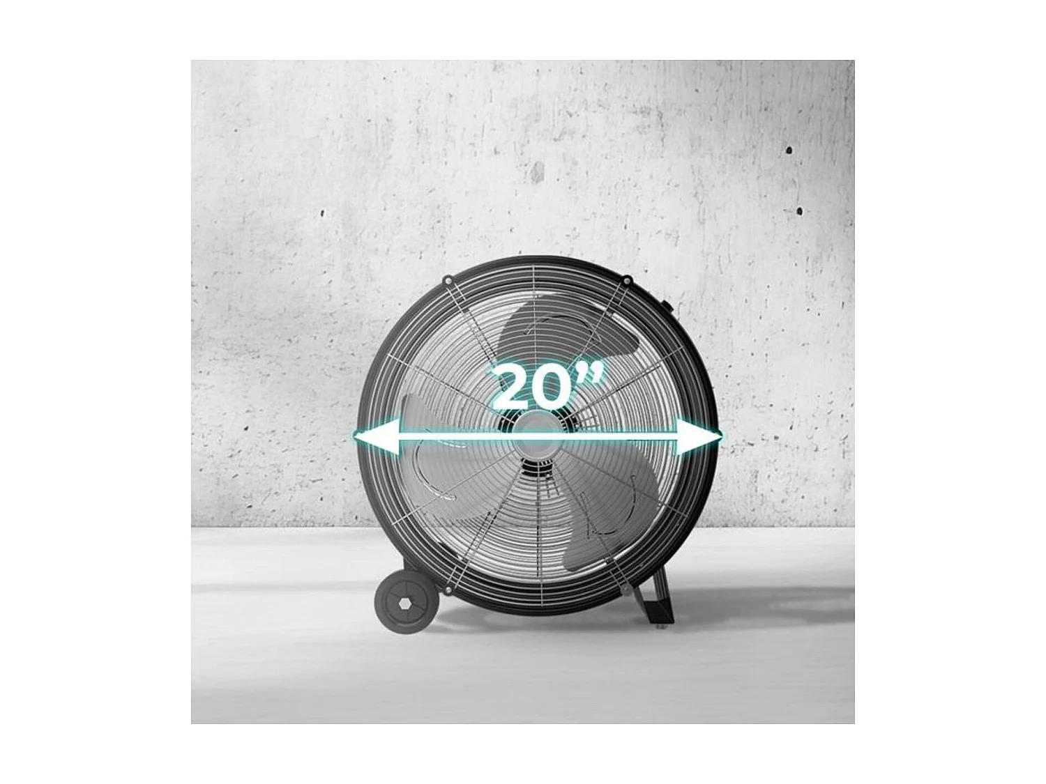 Ventilador de suelo industrial Cecotec ProIndustry 2000 120W 3 velocidades 3 aspas negro Ø50 cm