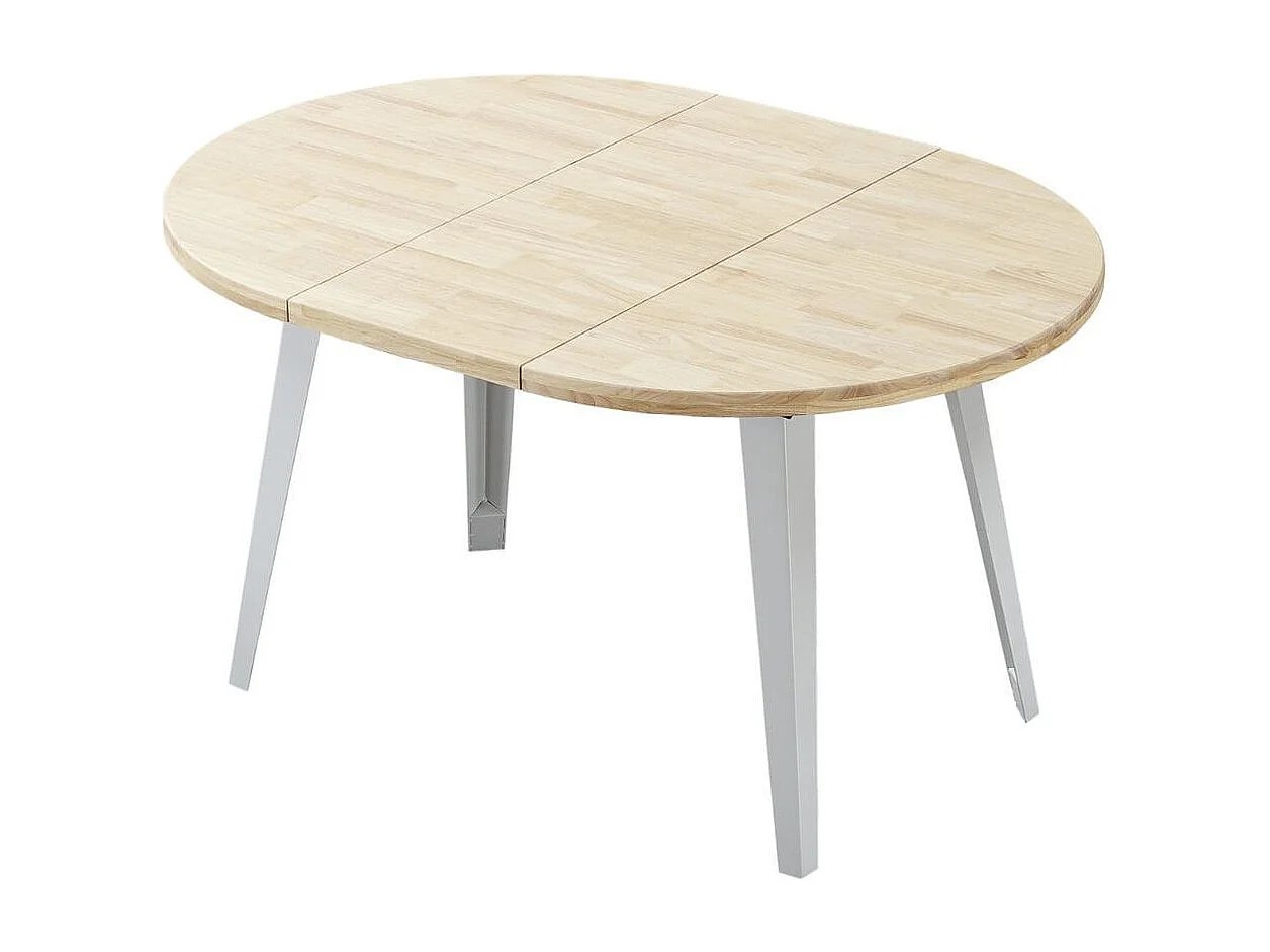 Mesa de comedor BergE redonda extensible nordish/blanco Ø100x76 cm Adec