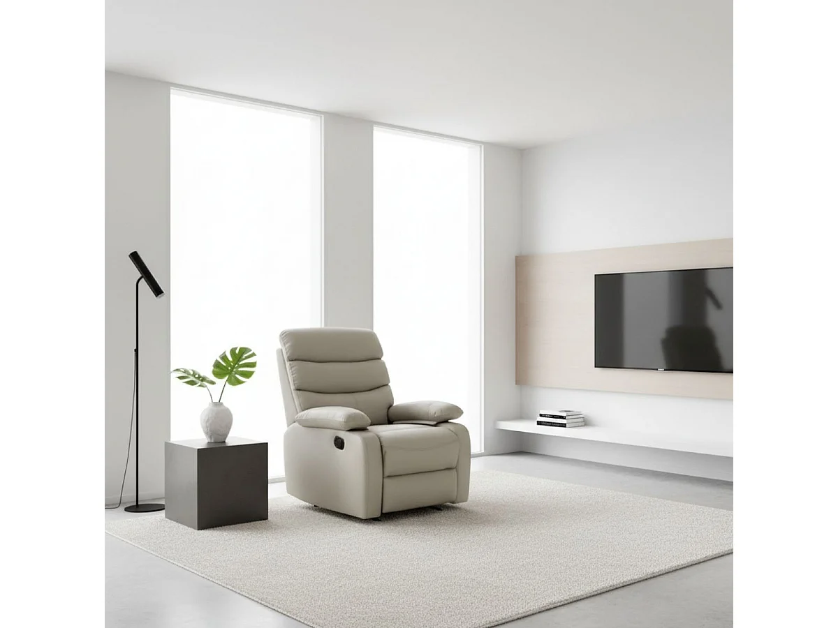 Sillón relax Phoenix reclinable beige 102x97x95 cm