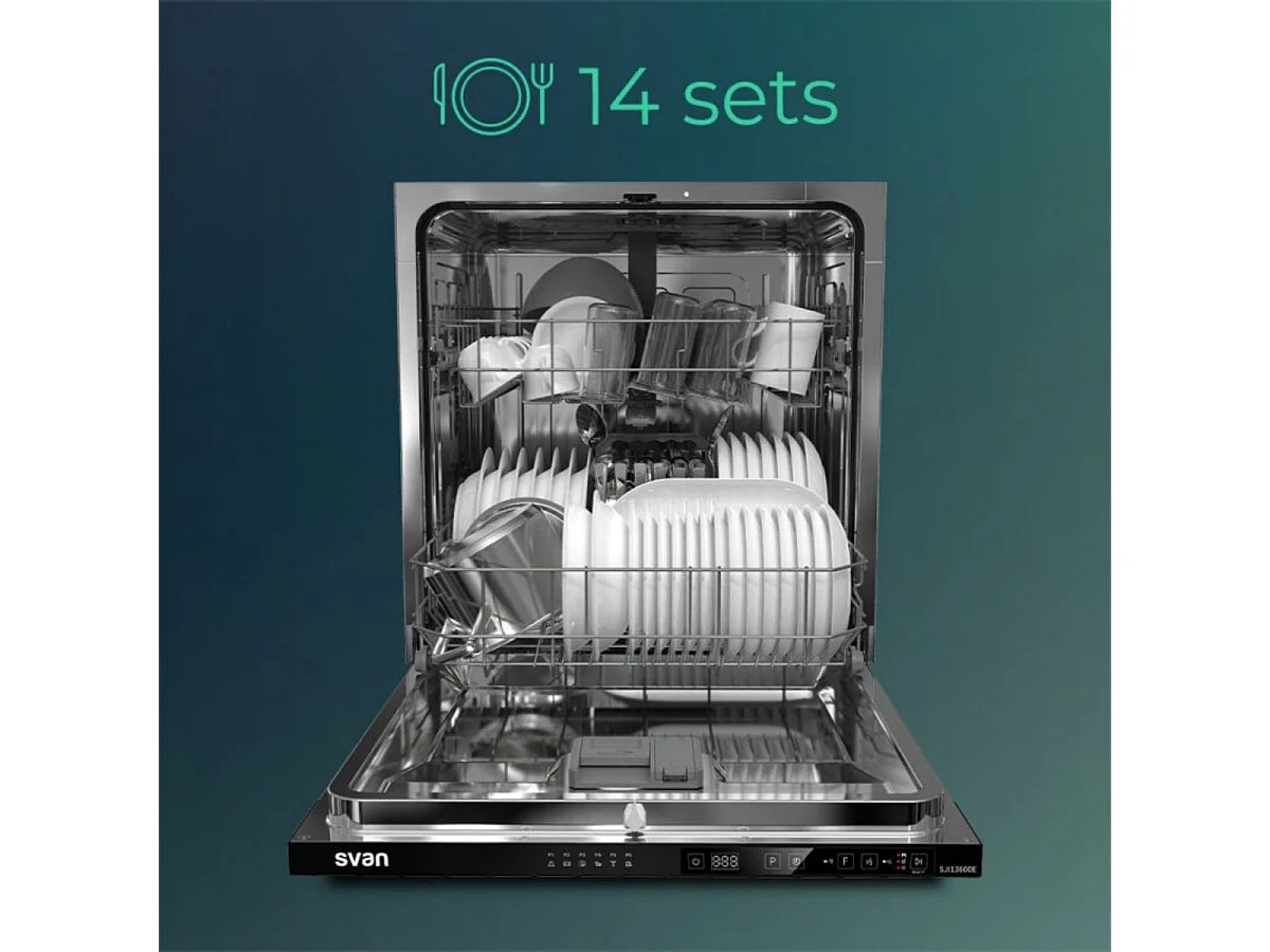 Lavavajillas integrable Svan SJI13600E 14 servicios 6 programas inox 59,8 cm