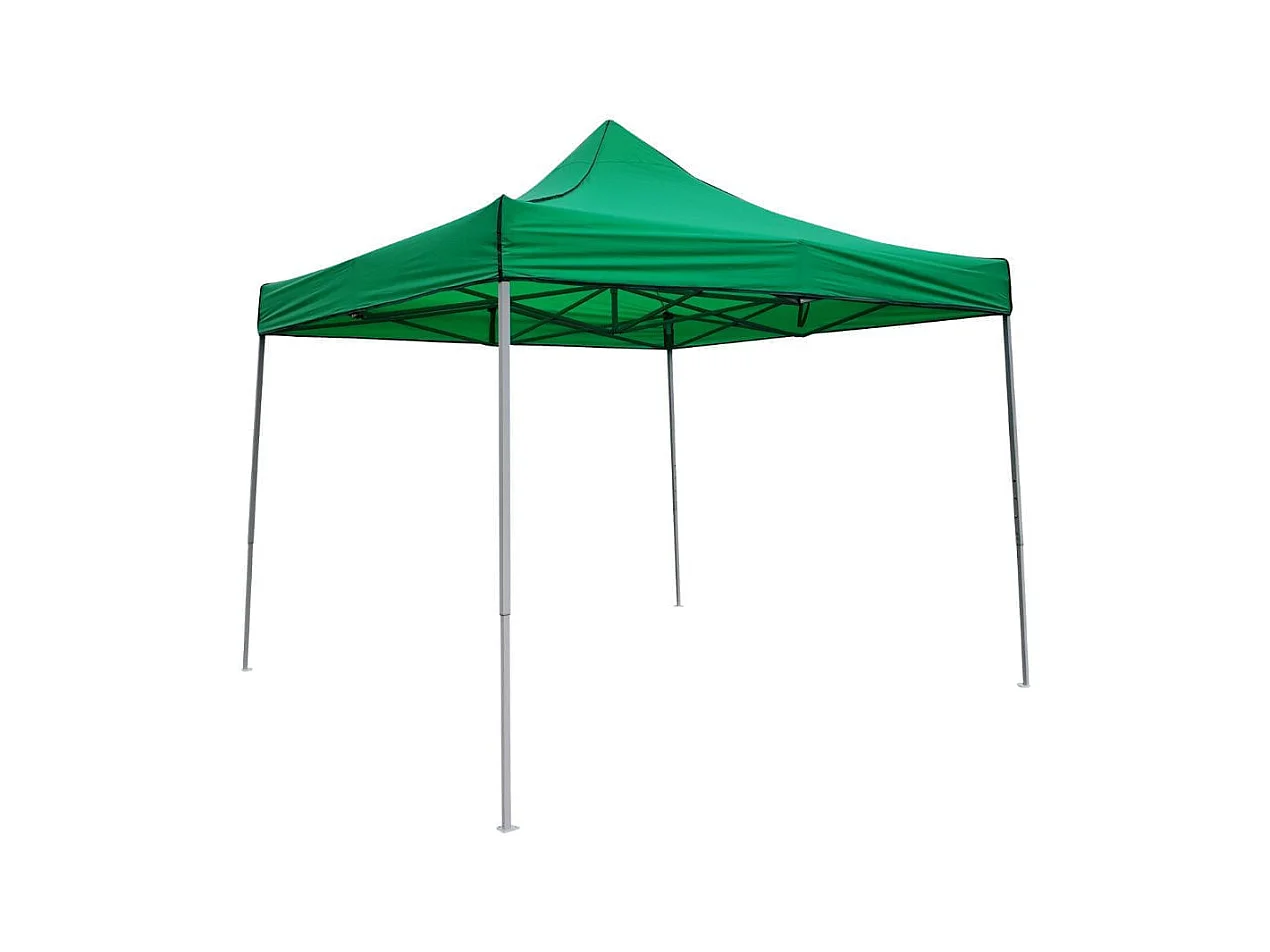 Carpa Gazebo Terracota plegable + resistente rayos UV verde 300x300 cm
