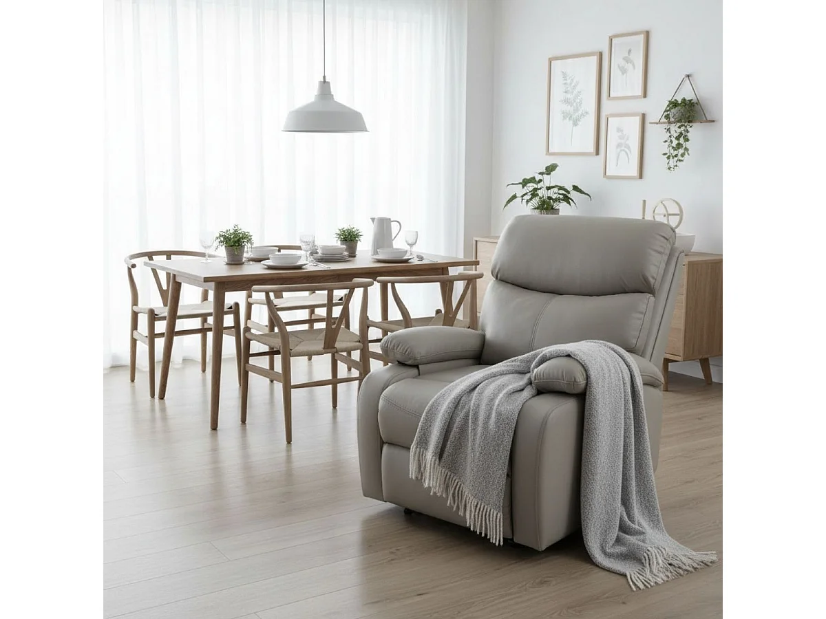 Sillón relax Dover reclinable beige 100x95x98 cm